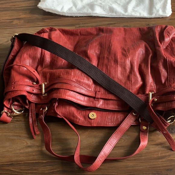 Used Monserrat De Lucca Red Leather Handbag - Picture 11 of 15